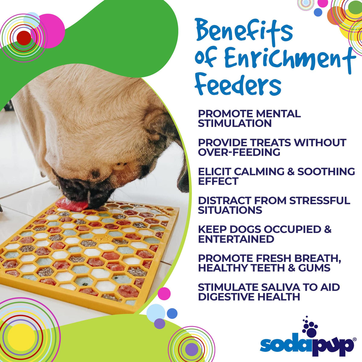 SodaPup Honeycomb eMat — Enrichment Lick Mat