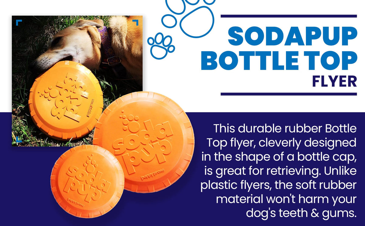 SodaPup Bottle Top Flyer — Rubber Fetch Disc