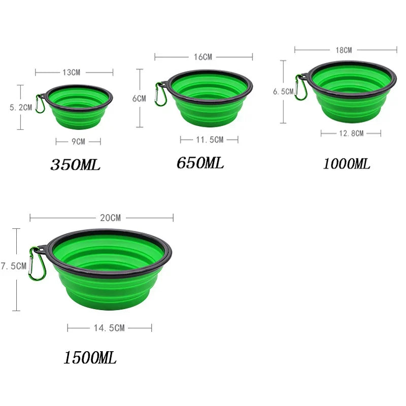 Collapsible Silicone Travel Dog Bowl