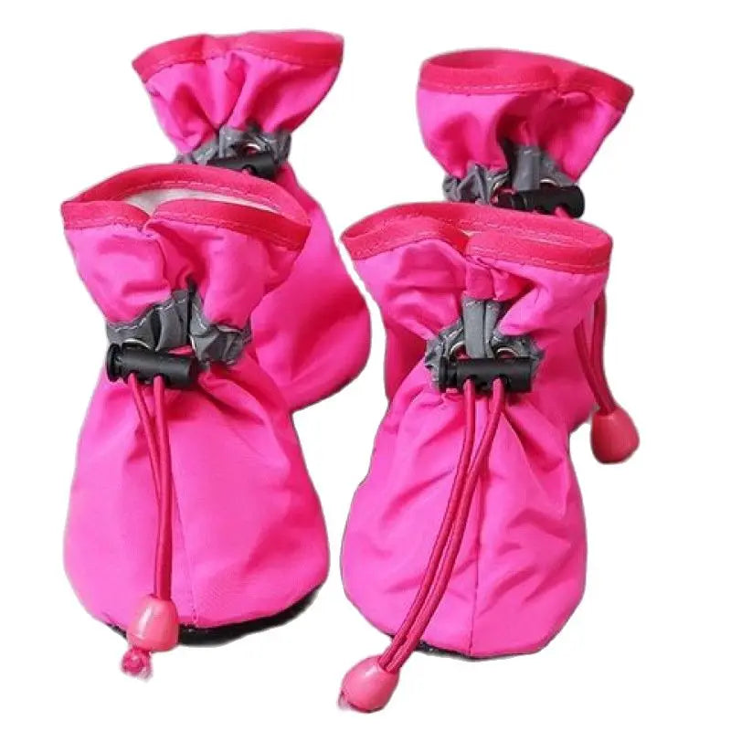 Colorful Dog Rain Booties — Set of 4