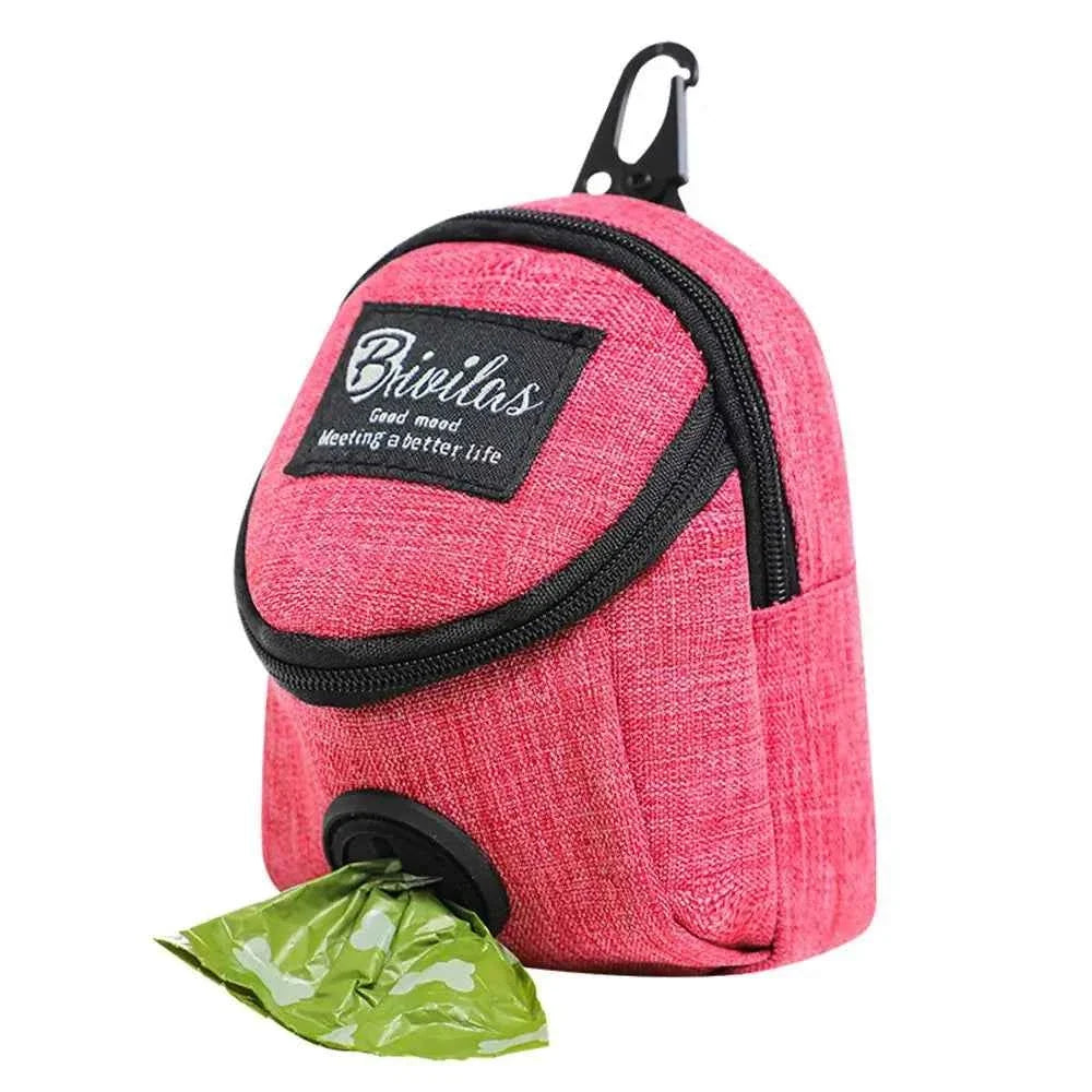 Dog Treat Training Pouch with Built-In Poop Bag Dispenser