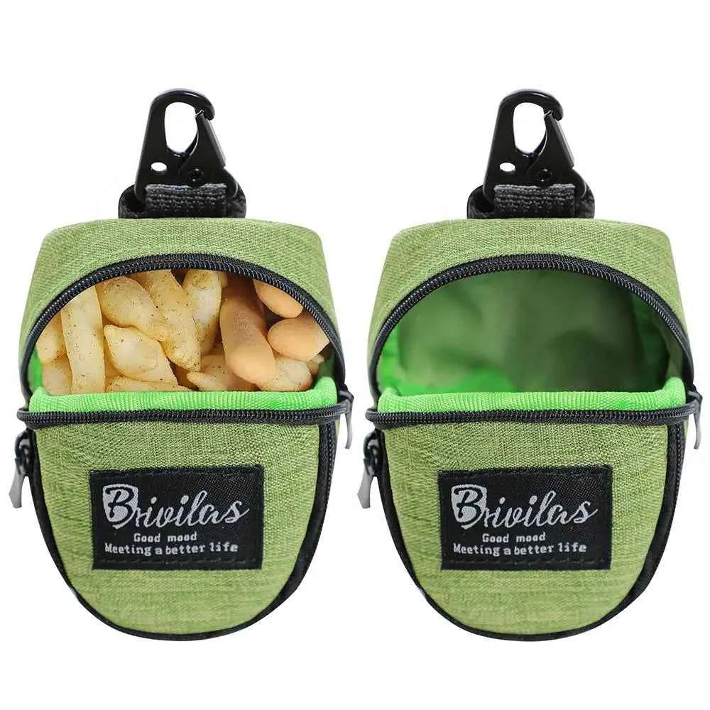 Dog Treat Training Pouch with Built-In Poop Bag Dispenser