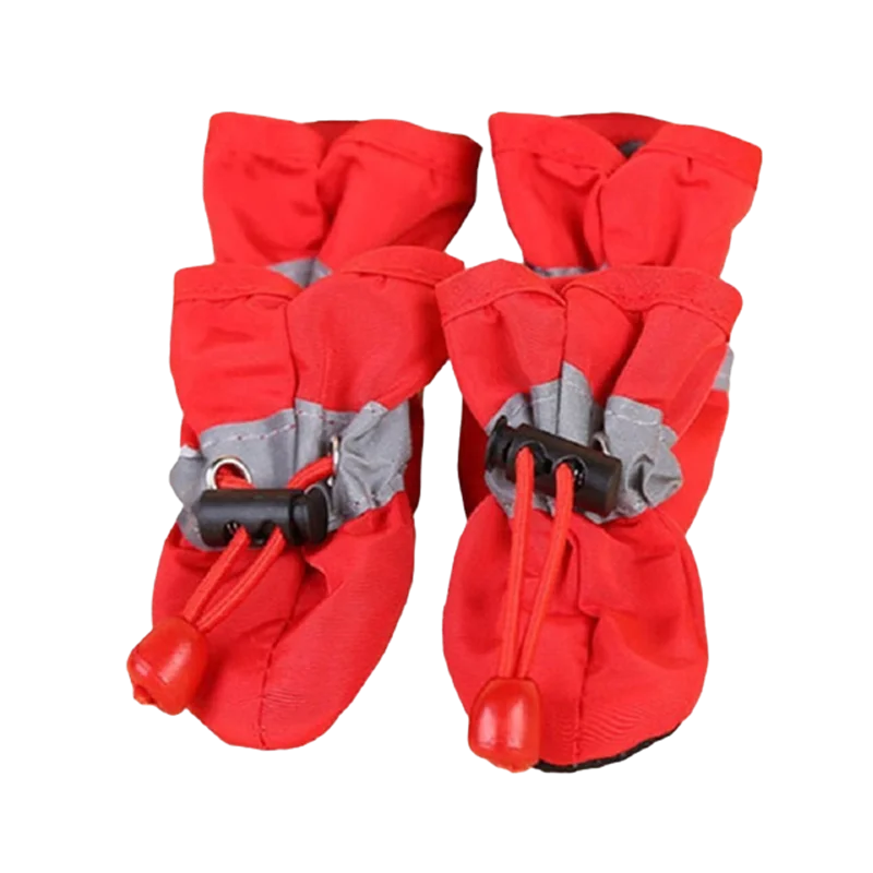 Colorful Dog Rain Booties — Set of 4
