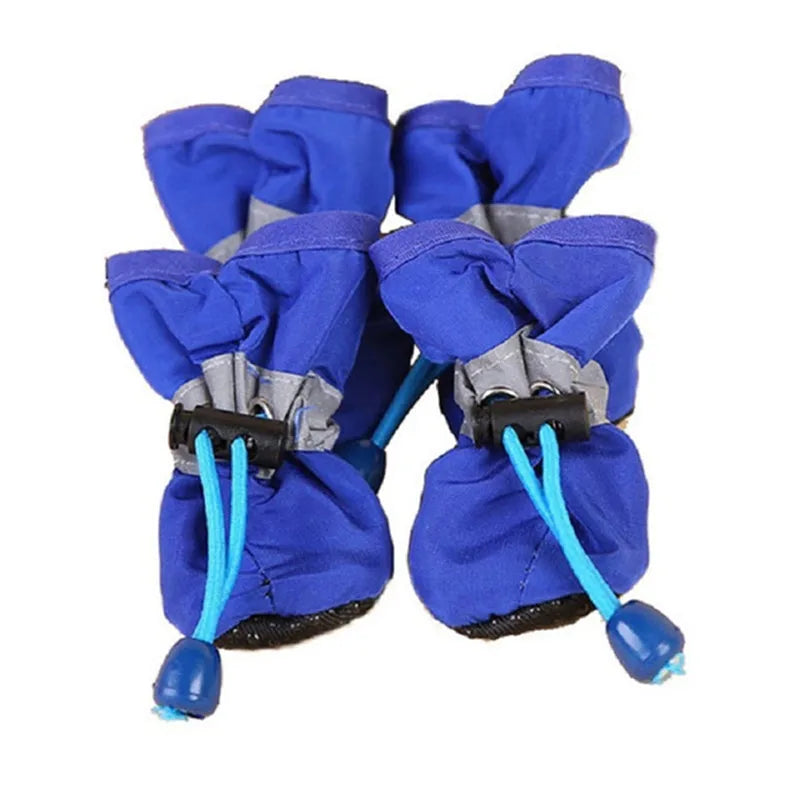 Colorful Dog Rain Booties — Set of 4