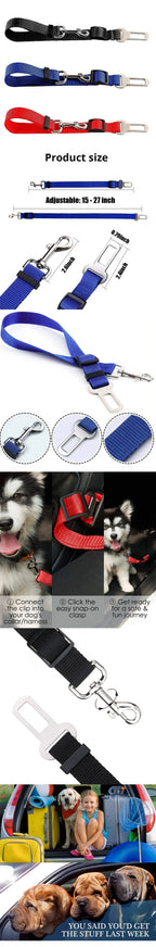 Adjustable Pet Car Seat-Belt Tether
