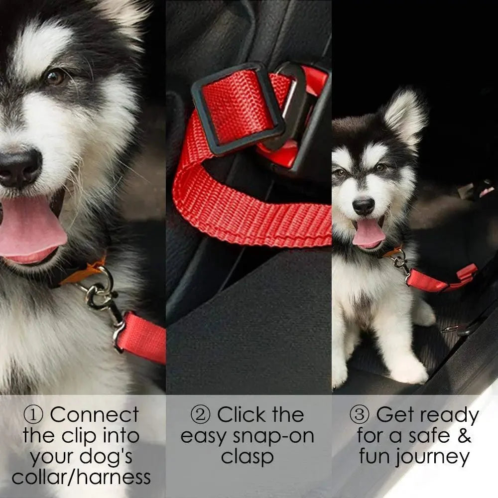 Adjustable Pet Car Seat-Belt Tether