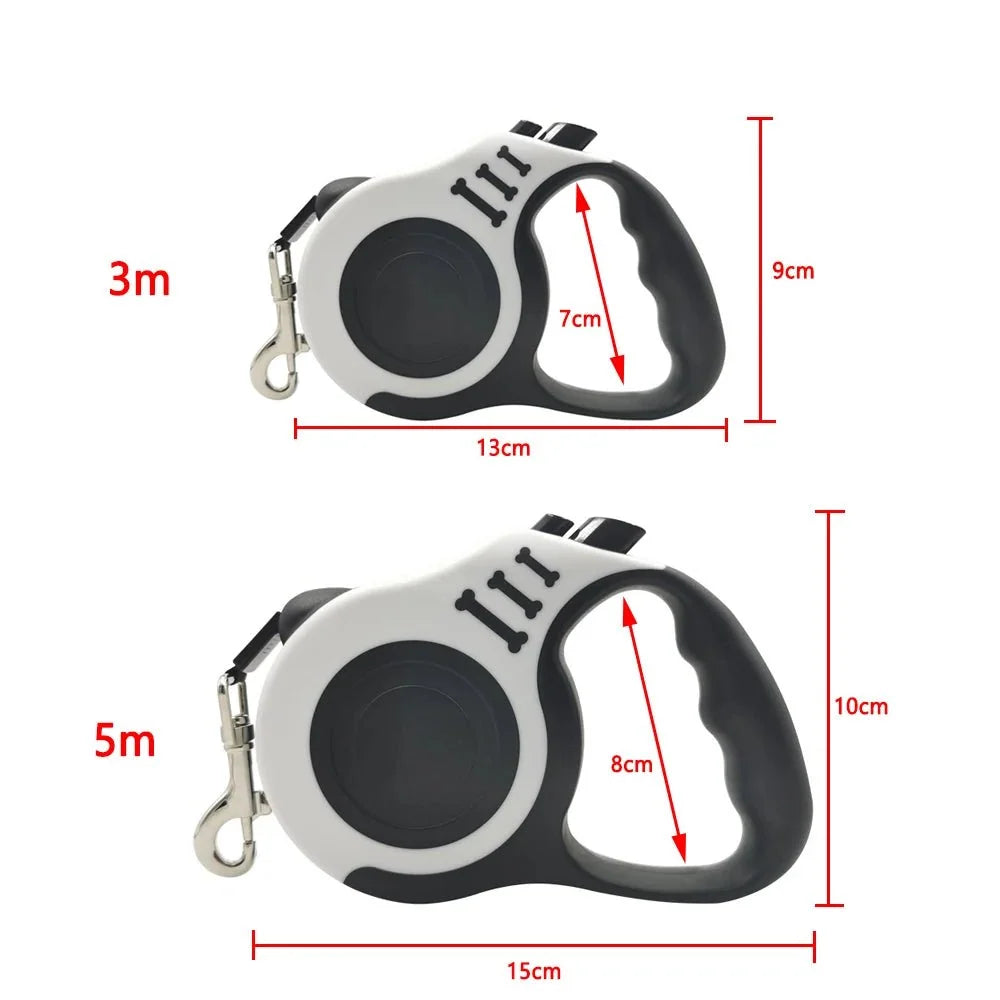 Retractable Dog Leash — 3 m / 5 m